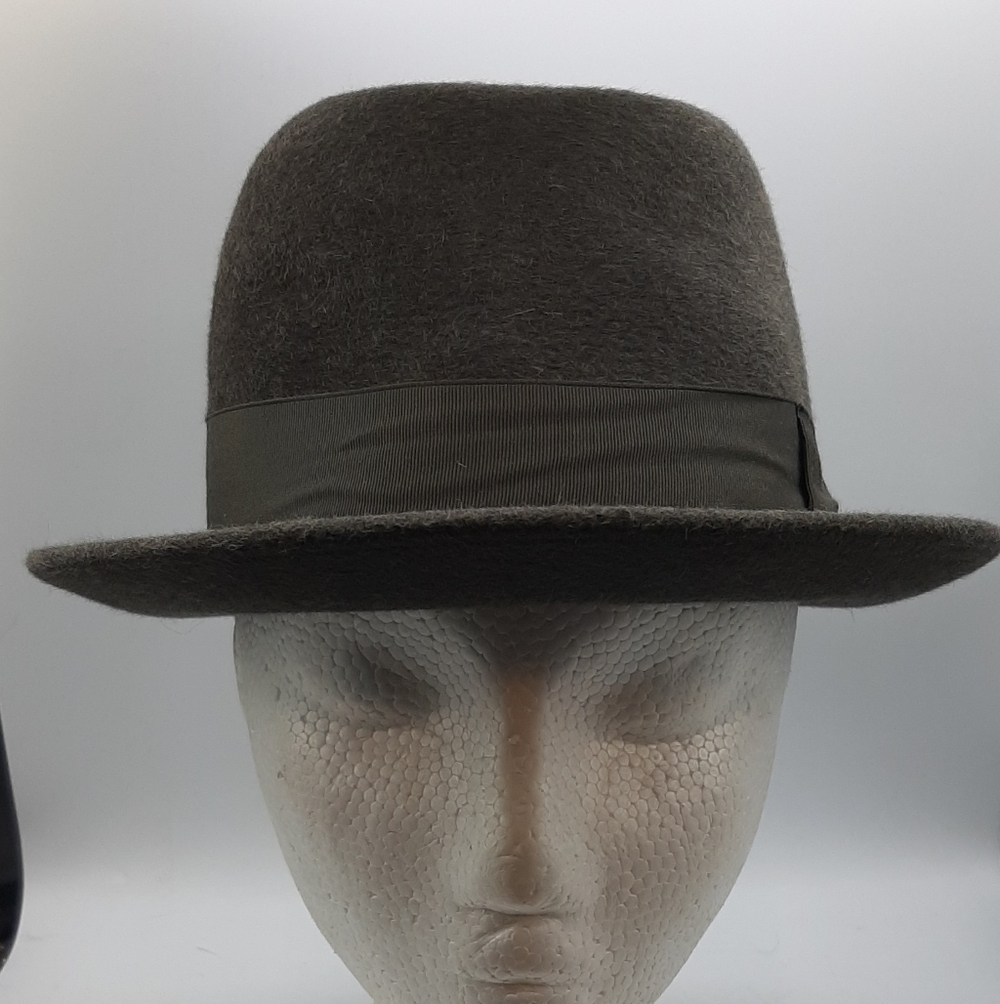 Vtg Gray Borsalino Giuseppe & Fratello Mens Hat Size 7 1/4 Very Good Condition